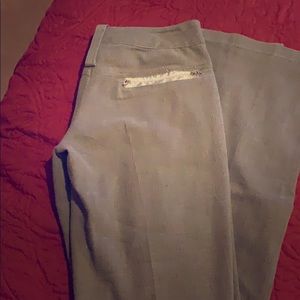 Jeans gray with silver stitches boot leg